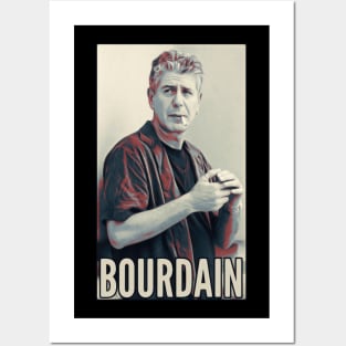 Vintage style bourdain Posters and Art